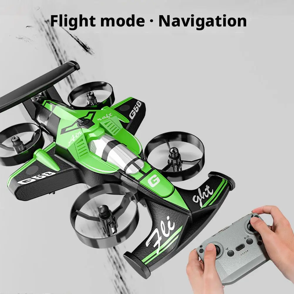 Drone Voiture 2 en 1 Rechargeable pour Enfant - Vert