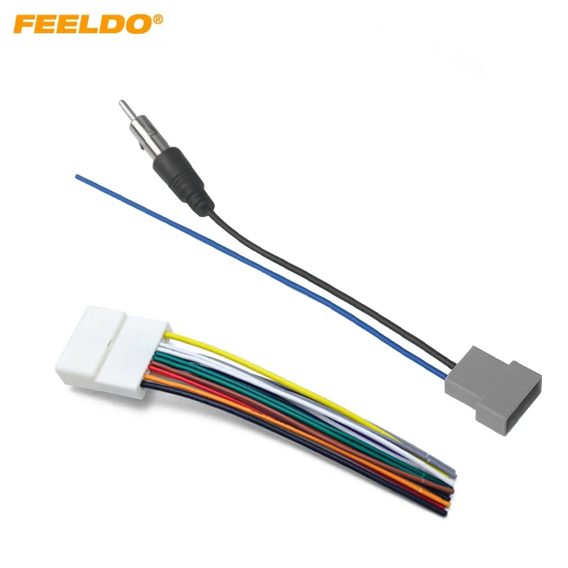 

FEELDO 5Set Car CD Audio Stereo Wiring Harness Antenna Adapter For Nissan/Infiniti Install Aftermarket CD/DVD Stereo #AM1647