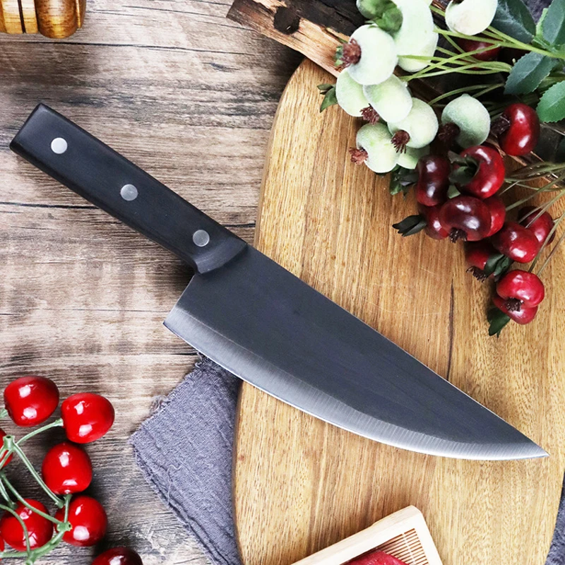 

Кованый шеф-нож из нержавеющей стали для нарезки кухонного мясника, мясника, убоя, искусственного мяса, профессиональный резак, нож, инструменты