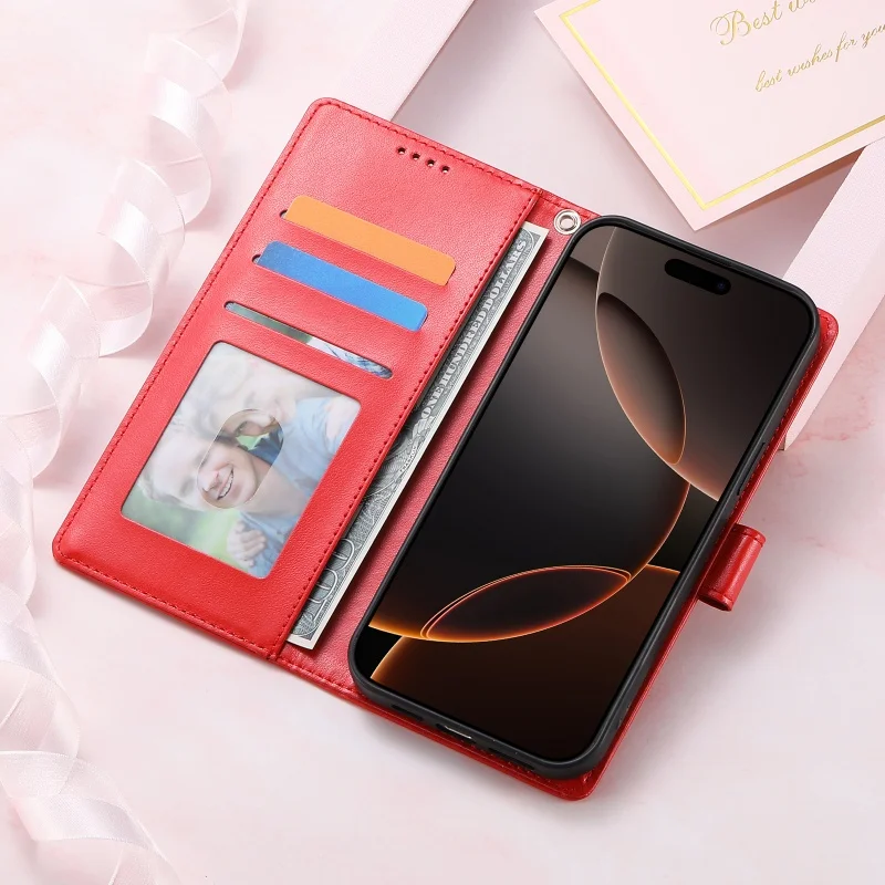 Luxurious Leather Wallet Card Phone Case Cover