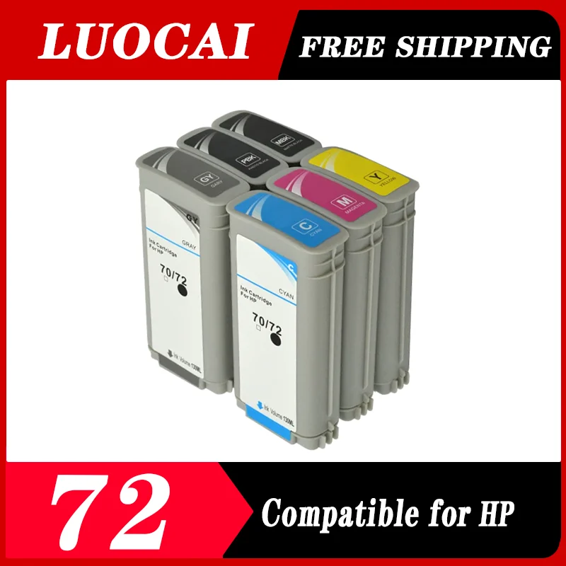 

Совместим с HP 72, чернильный картридж для hp72, чернильный картридж с чипом T610, T620, T770, T790, T795, T1100, T1120, T1200, T1300, T2300