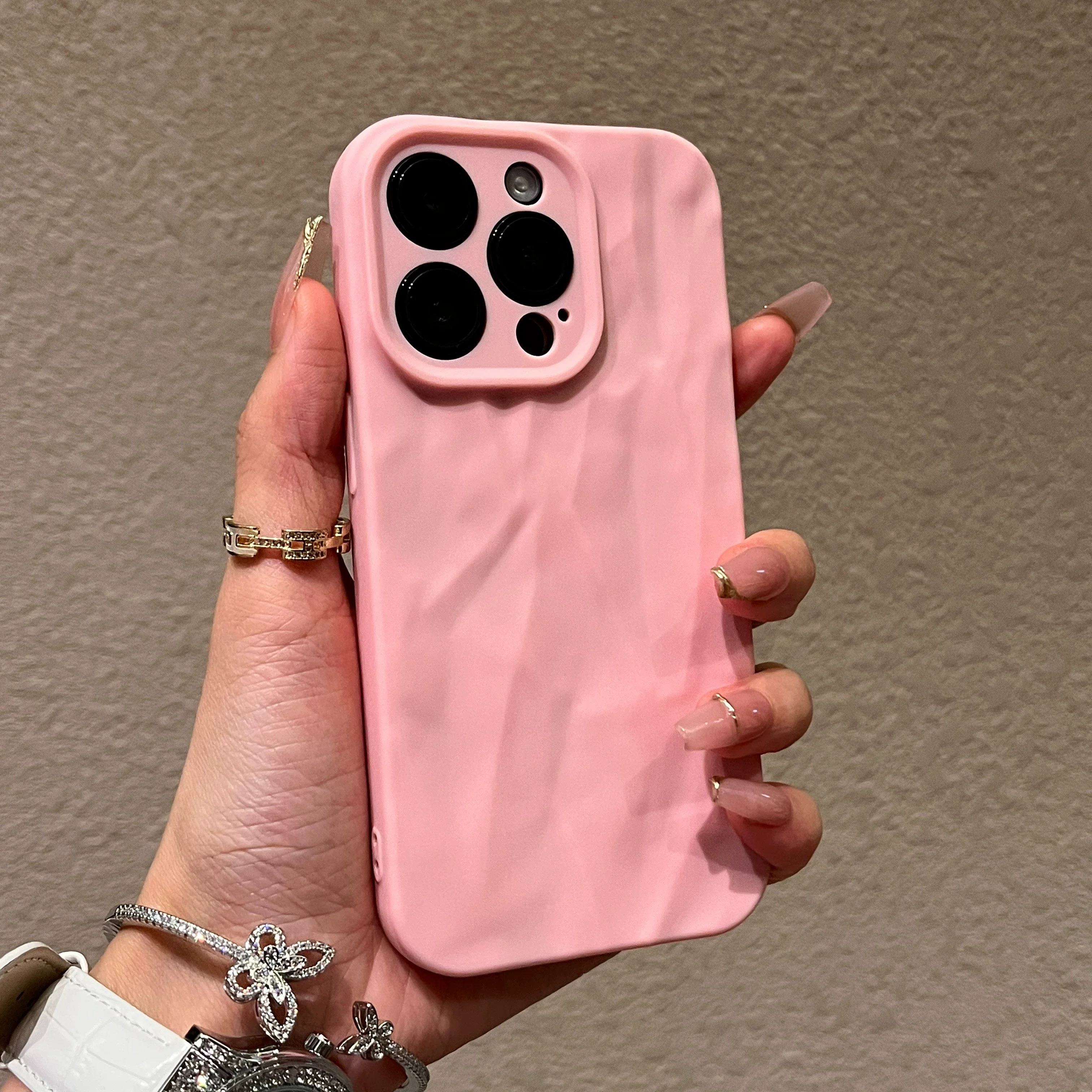 thumbnail image 1 of Funda de silicona suave para iPhone, carcasa de TPU a prueba de golpes, de lujo, mate, antiarrugas, Simple, para iPhone 15, 14, 13, 12, 11 Pro, X, XR, XS Max, 7, 8 Plus, SE, 1 of 5