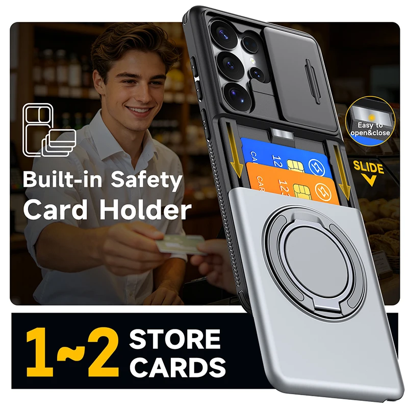 Magnetic Shockproof Phone Armor Case with Car Mount Support