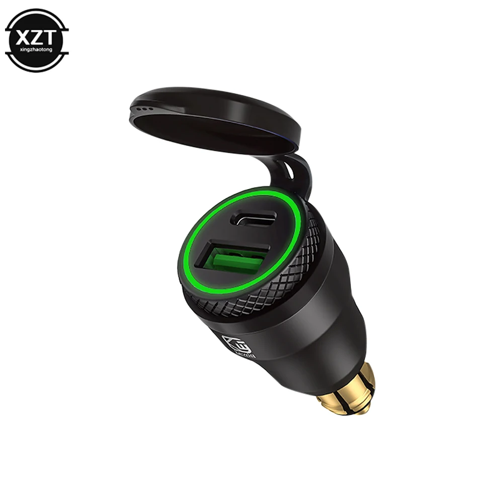 Aluminium-USB-Ladegerät 30 W PD Typ C QC 3.0 Schnellladegerät-Adapter wasserdicht für Hella DIN-Buchse/BMW Ducati Triumph Motorräder – Detail 4