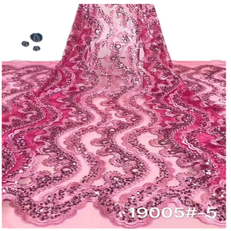 

Африканский тюль, кружевная ткань, 5 ярдов, блестки, нигерийская сетка, Шелковый тюль, кружевная ткань для женщин, свадебное платье FB8101