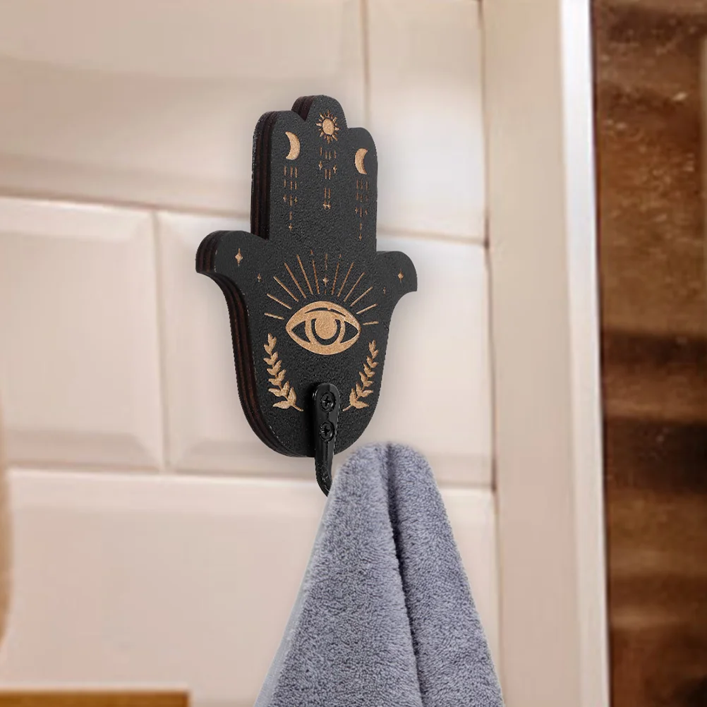 

2 Pcs Wooden Hook Hooks for Walls Clothes Hanger Wall-mounted Hat Hanging Decorative Rustic Bling Decorations Home