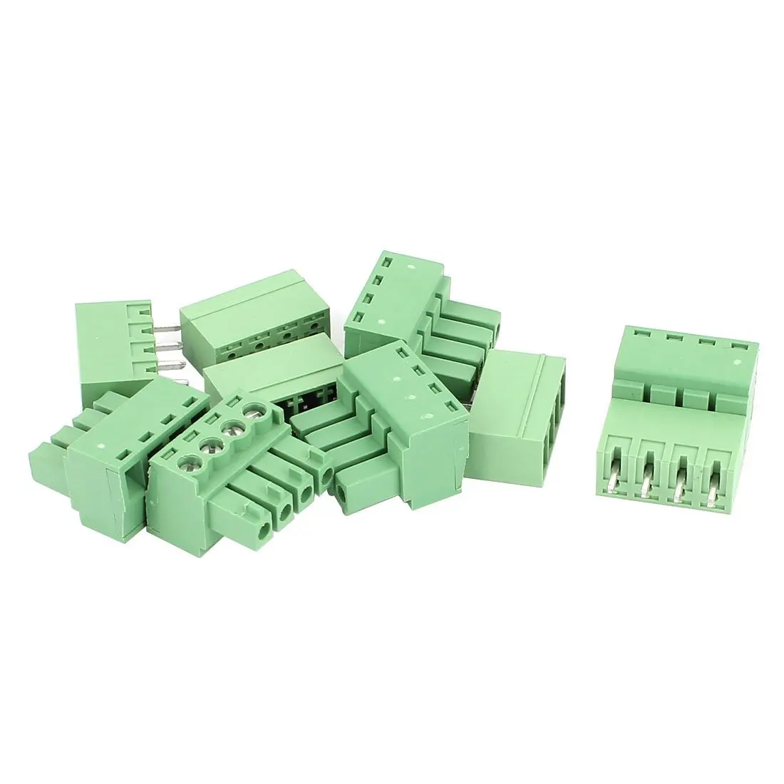 

Kidisoii 5 Pairs 4P 3.81mm Spacing PCB Screw Terminal Block Connector 300V 8A