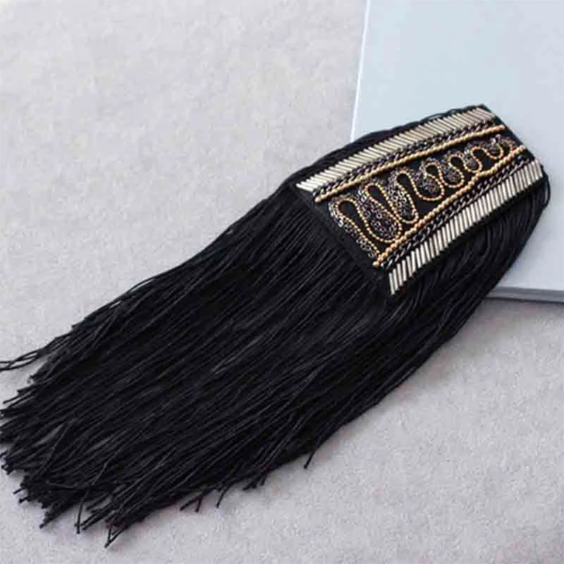 Brooch Tassel Epaulet Shoulder Board Mark Unisex Punk Jewelry Fringed
