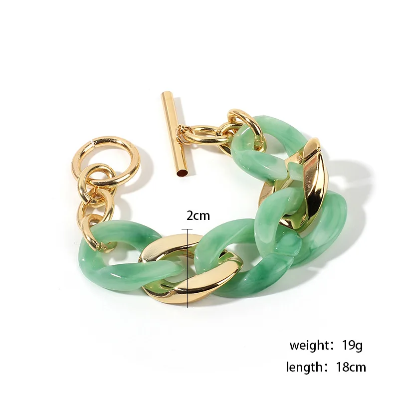 Resin Bracelets Bangles Acrylic Toggle Lasso Friendship Bracelets Women Wrist Jewelry