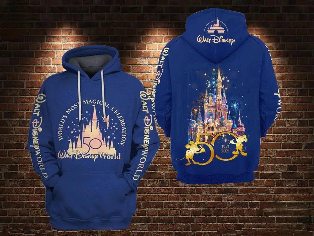 

BEST WDW 50th Anniversary Dates Cartoons Disney 3D Hoodie#003