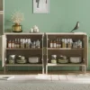 Rattan Storage Cabinet, Buffet Cabinet Sideboard with Rattan Decorated Doors, Cupboard for Hallway, Entry, Living Room 3