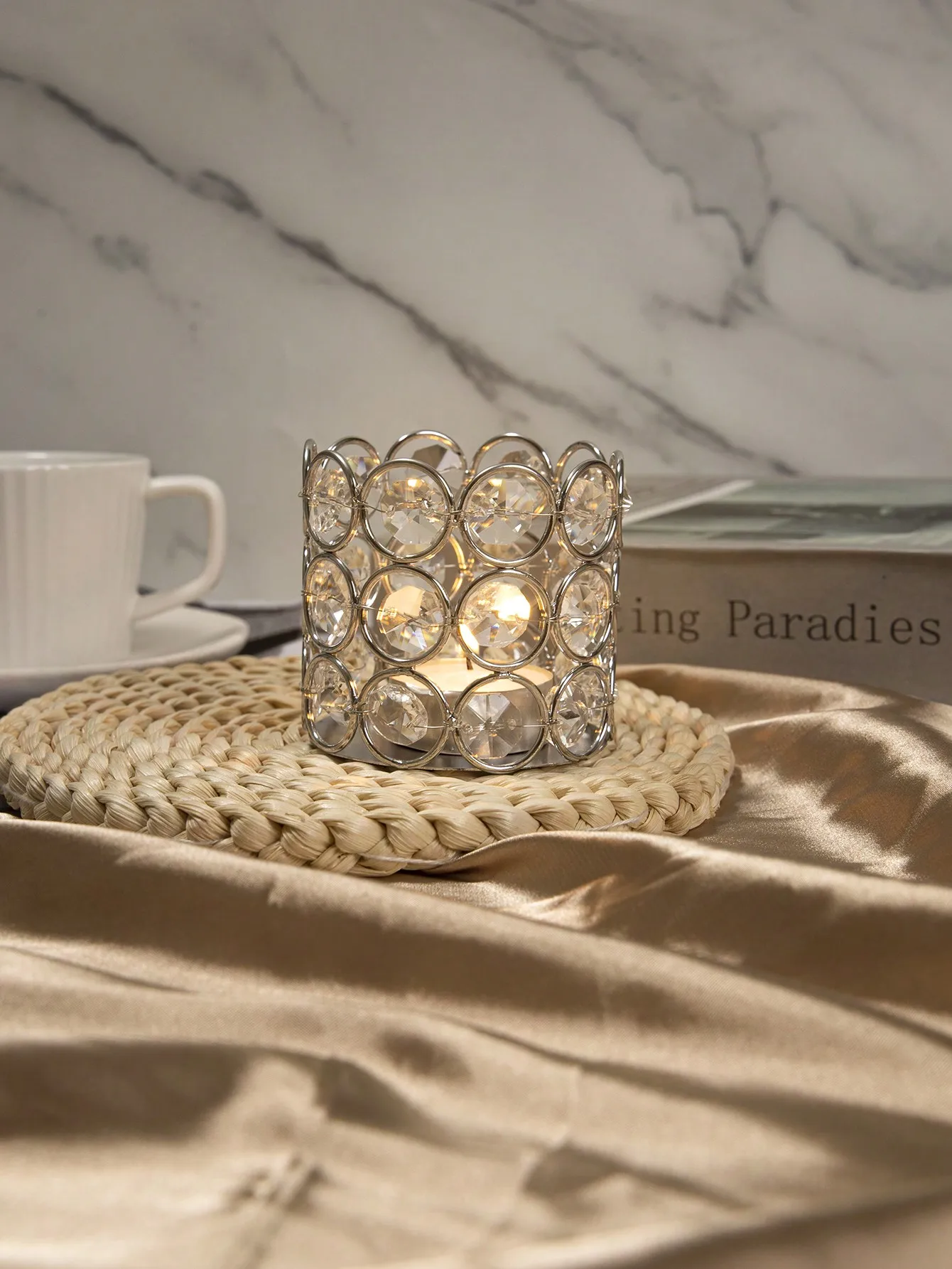 Wedding Valentine's Day Decoration Crystal Tea Lamp Candlestick Family Table Center Decoration Home Decoration Gift Box 1PC candle holders