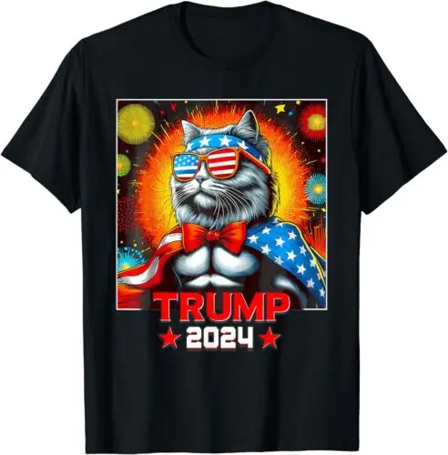 

US President Trump 2024 Nebelung Cat Unisex T-Shirt