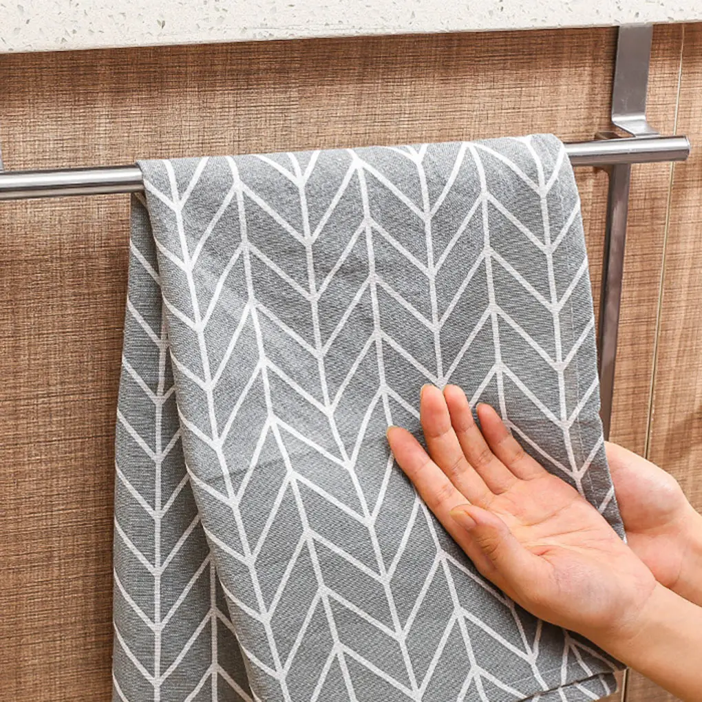Towel Rack Holder Stainless Steel Household Bathroom Kitchen Cabinet