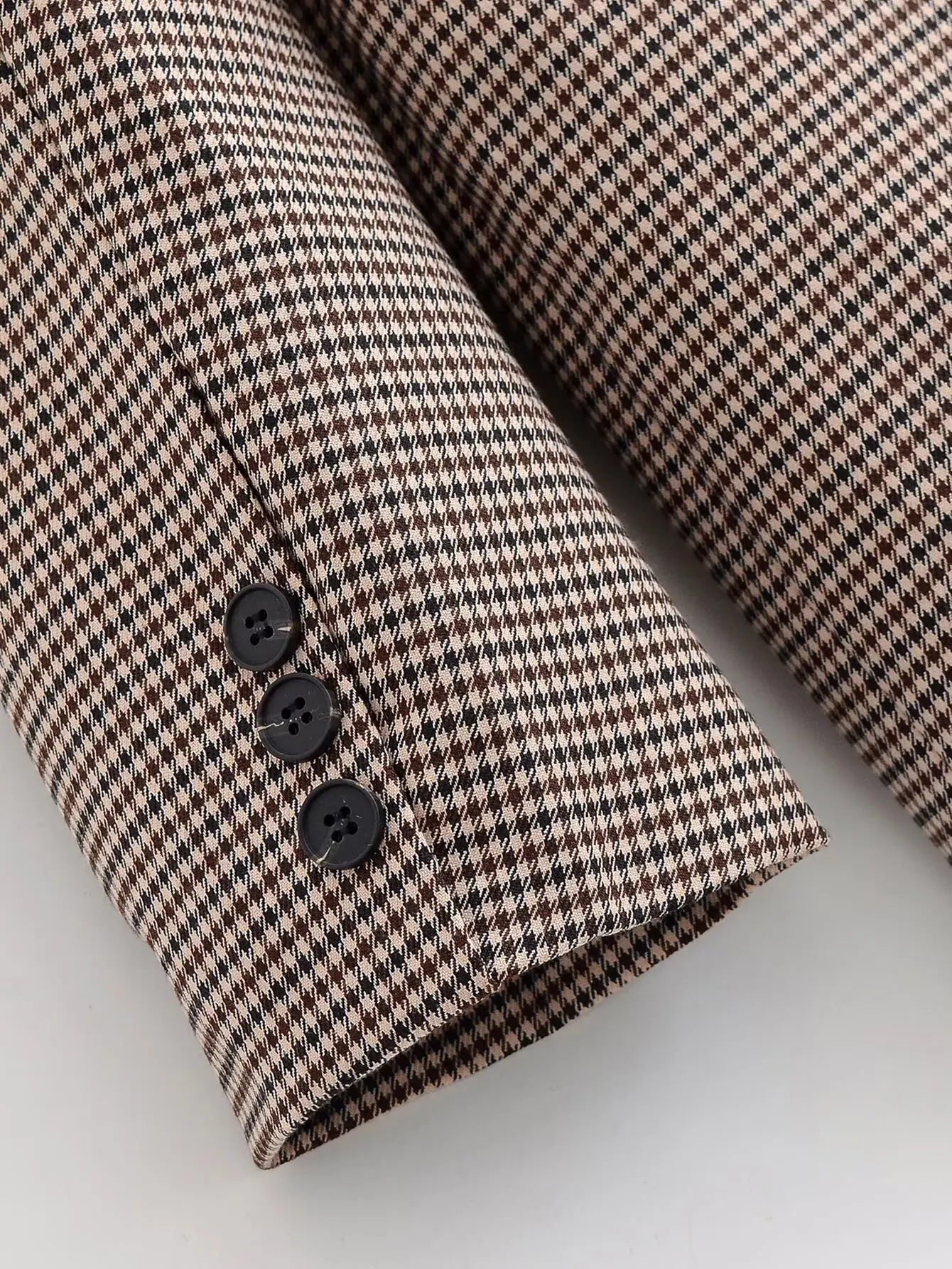 Women Double Breasted Plaid Blazer Coat Female Vintage Long Sleeve Pockets Outerwear Spring Autumn Lady Chic Streetwear Jacket