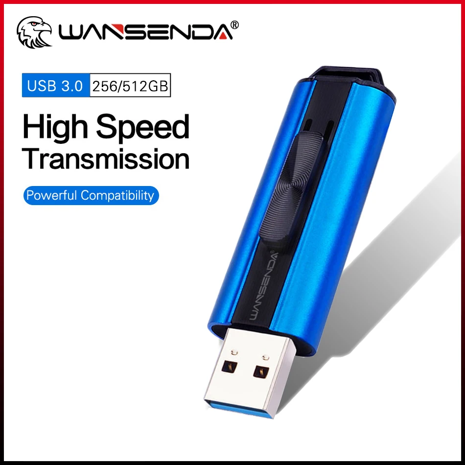 

WANSENDA USB 3.0 USB Flash Drive Pen Drive 16GB 32GB 64GB 128GB 256GB 512GB Pendrive Real Capacity USB Memory Stick Flash Disk