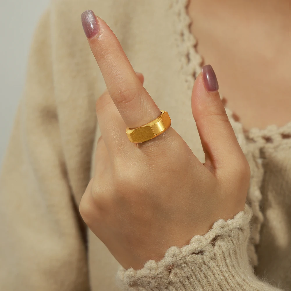316L Stainless Steel Rings Handmade Highly Polished Stainless Steel Oval Smooth Blank Signet Rings for Women Men