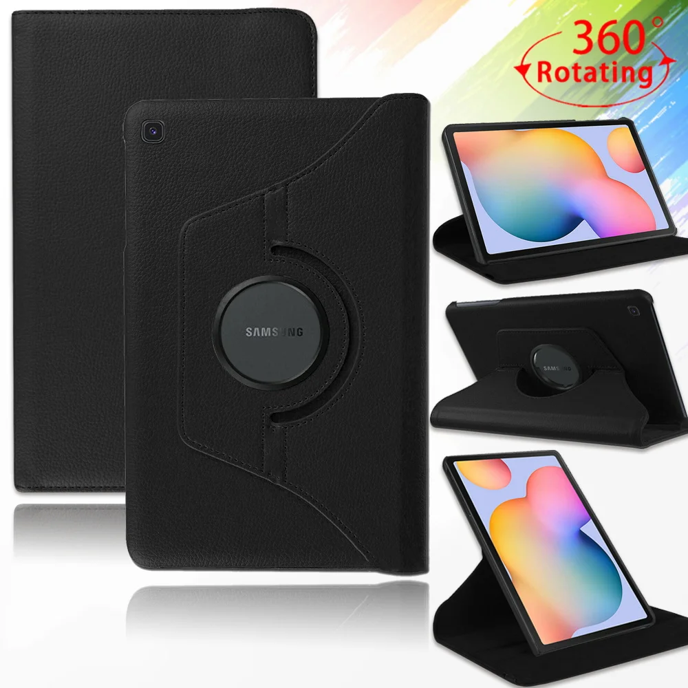 

For Samsung Galaxy Tab S6 Lite P610 Tablet Case 360 Rotating Automatic Wake-up Protective Case Rotatable leather stand cover