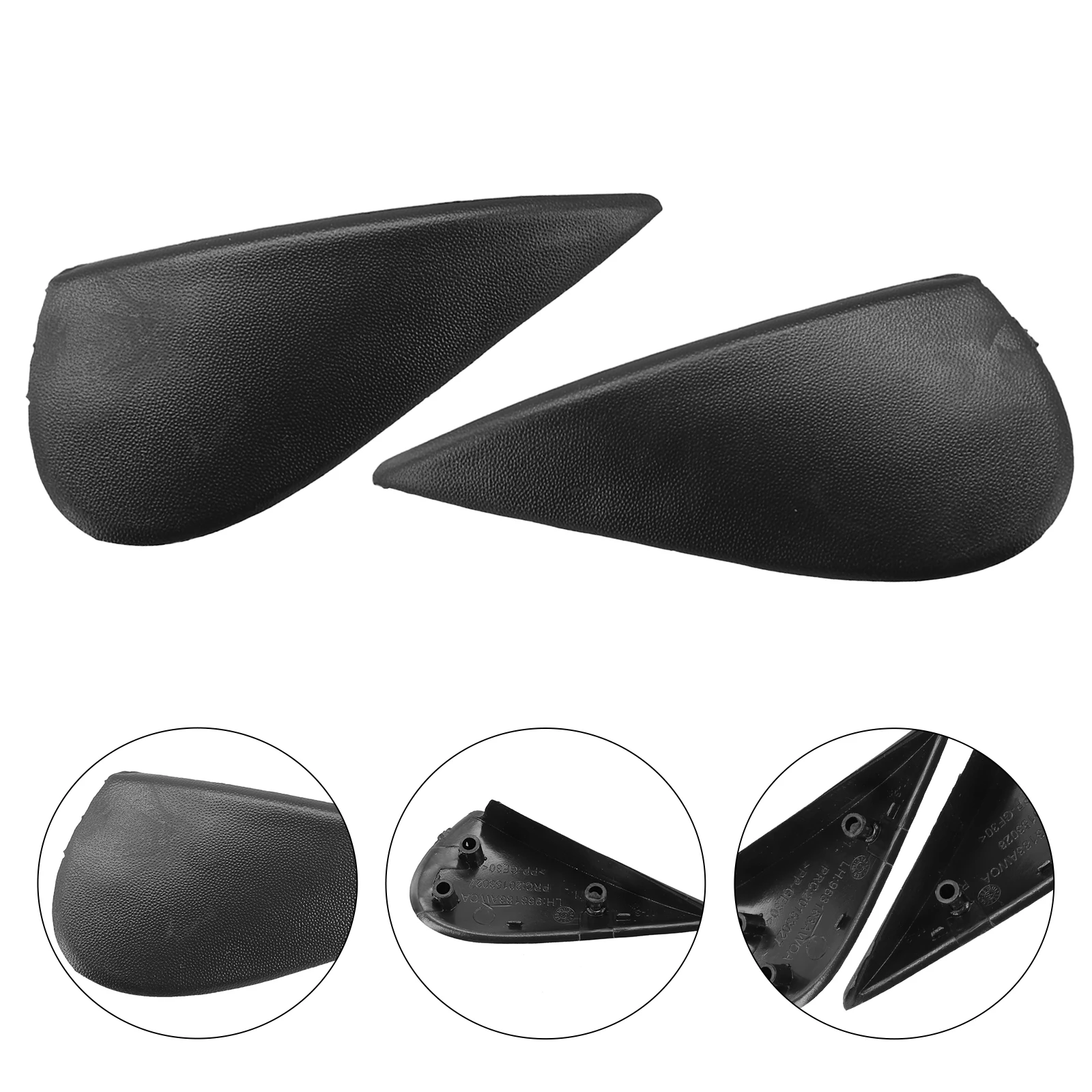 

Front Left Right Car Side Mirror Corner Triangle Fender Cover Trim for Nissan Versa 201219 Aftermarket Replacement