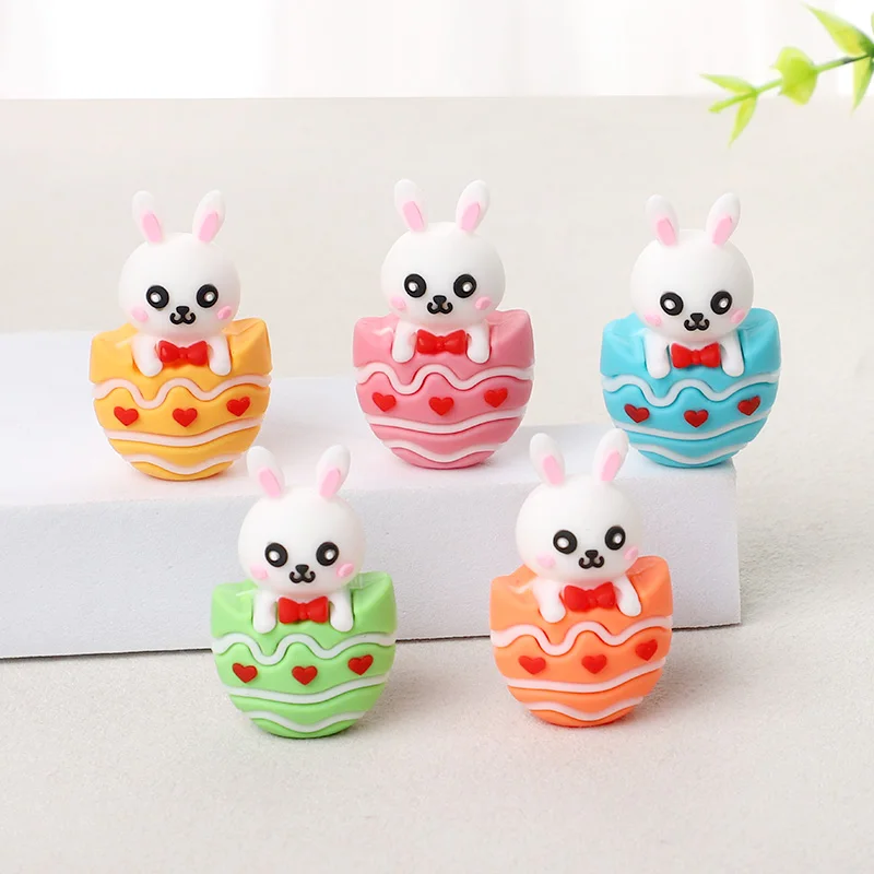 5Pcs Mini Cute Rabbit Easter Egg Desktop Decoration Ornaments, Happy Easter Party Kids Birthday Favors School Gift 2026