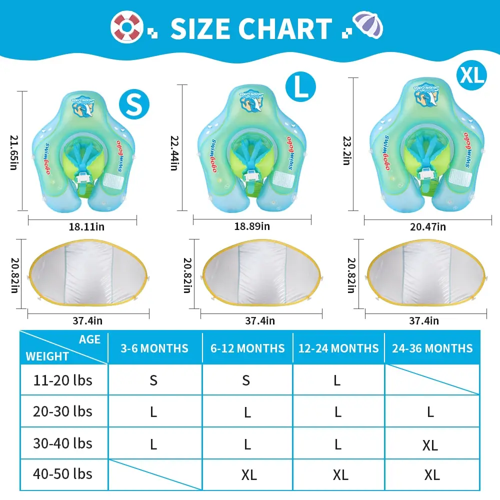Swimming Pool Float Swimbobo Baby Swimming Pool Float With Canopy Inflatable Infant Floating Ring Kids Swim Accessories Circle Bathing Summer Toys