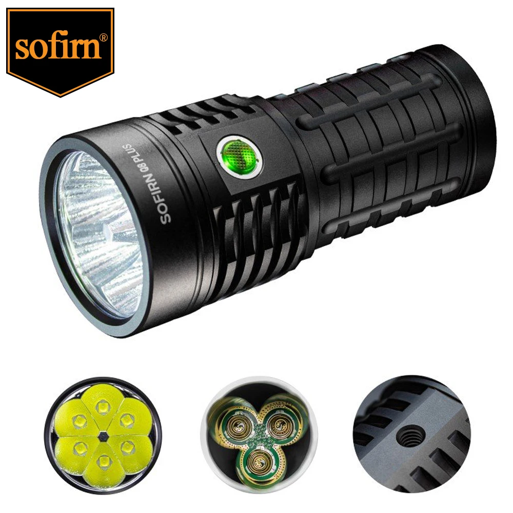 Torcia Tattica Sofirn SF26 2000 Lm – Gittata 964 M, Ricarica USB-C, Interruttore Doppio, Impermeabile IPX8 Per Outdoor E Caccia