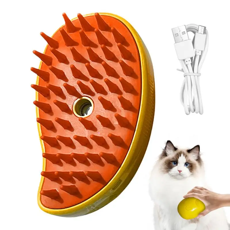 

Расческа для груминга кошек и собак с электрическим распылителем, Мягкая силиконовая щетка для удаления эпиляции, щетка для ванны с котятами, товары для ухода за питомцами