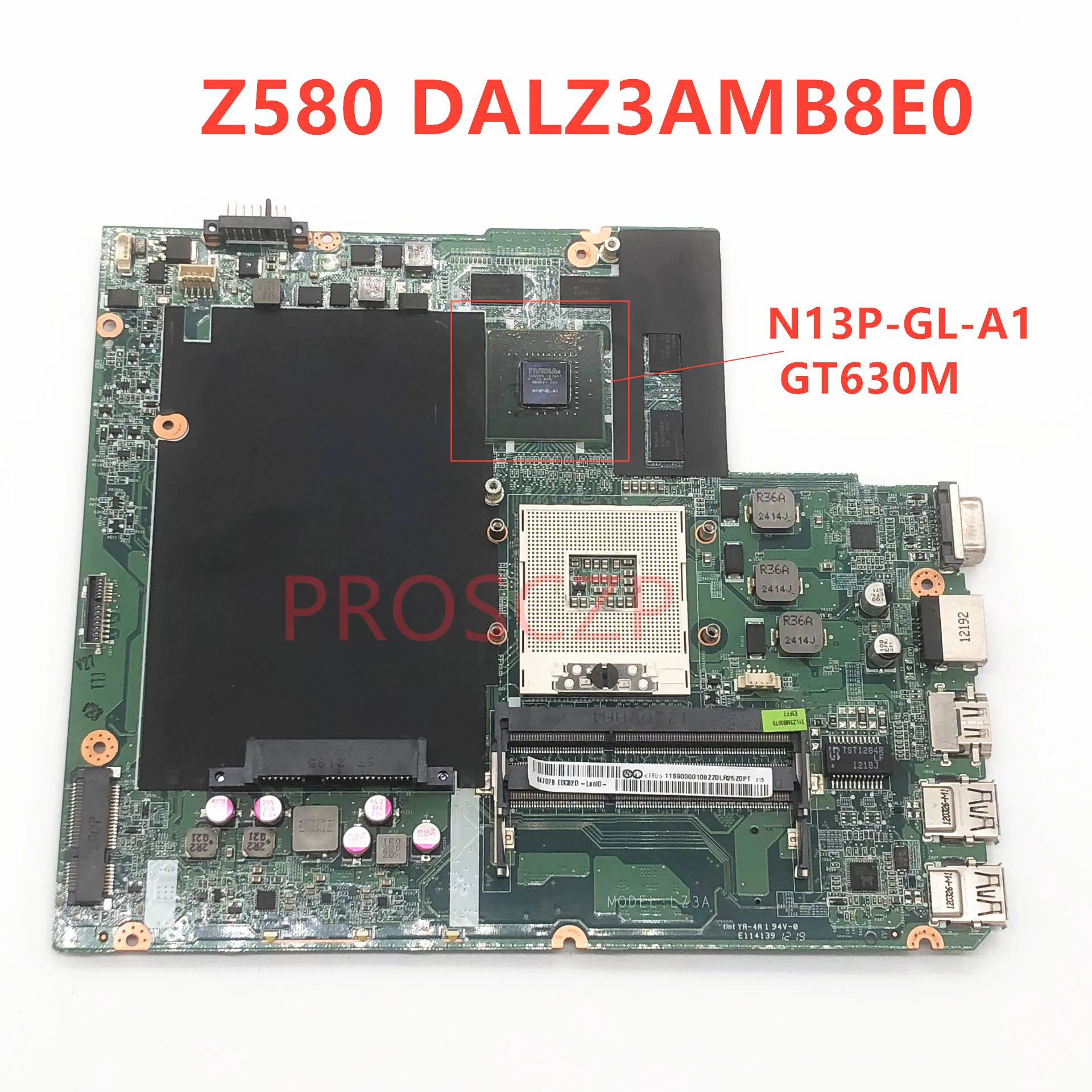 the motherboard High Quality Mainboard For LENOVO Z580 DALZ3AMB8E0 REV:E Laptop Motherboard HM76 With N13P-GL-A1 GT630M GPU 100% Full Tested OK good motherboard for pc
