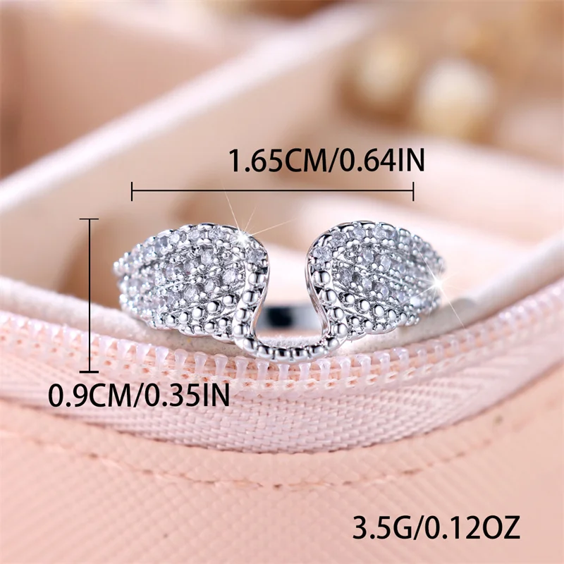 Cute Female White Zircon Stone Trendy Silver Color Engagement Rings For Women Small Wedding Jewelry Gift