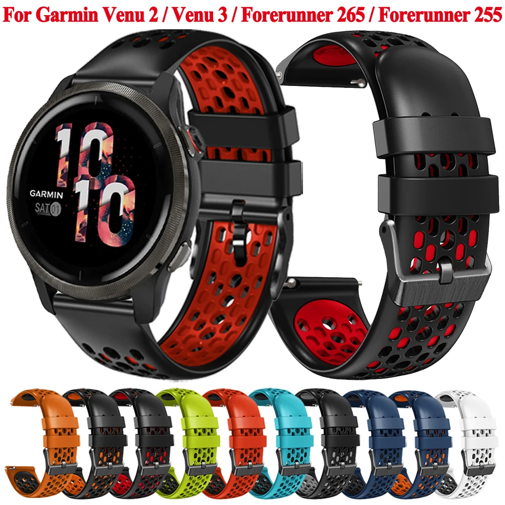 

Ремешок силиконовый для смарт-часов, 22 мм, Forerunner 255 Music 265 Vivoactive 4
