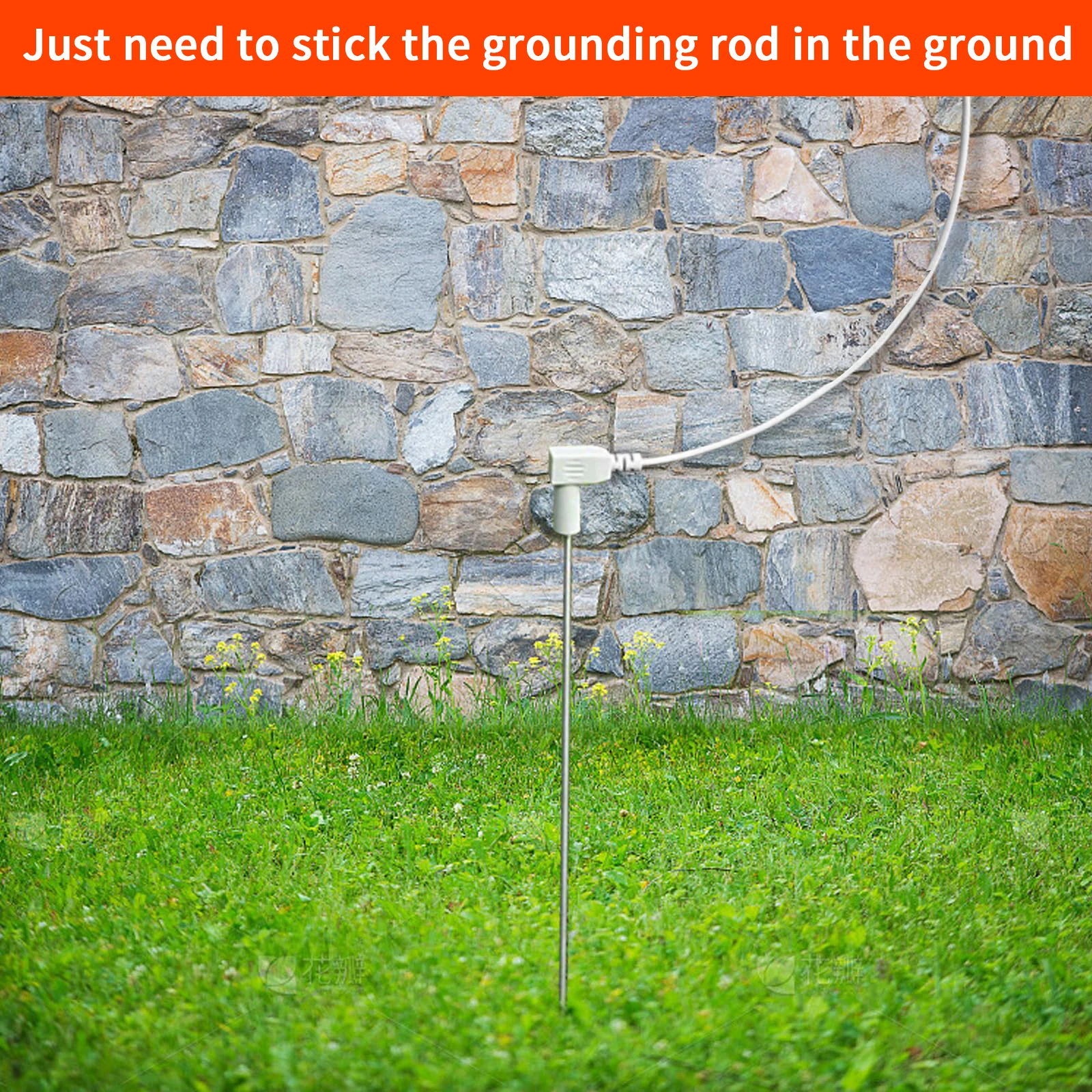 Enhanced Grounding Rod with 40 FT Ground Wire
