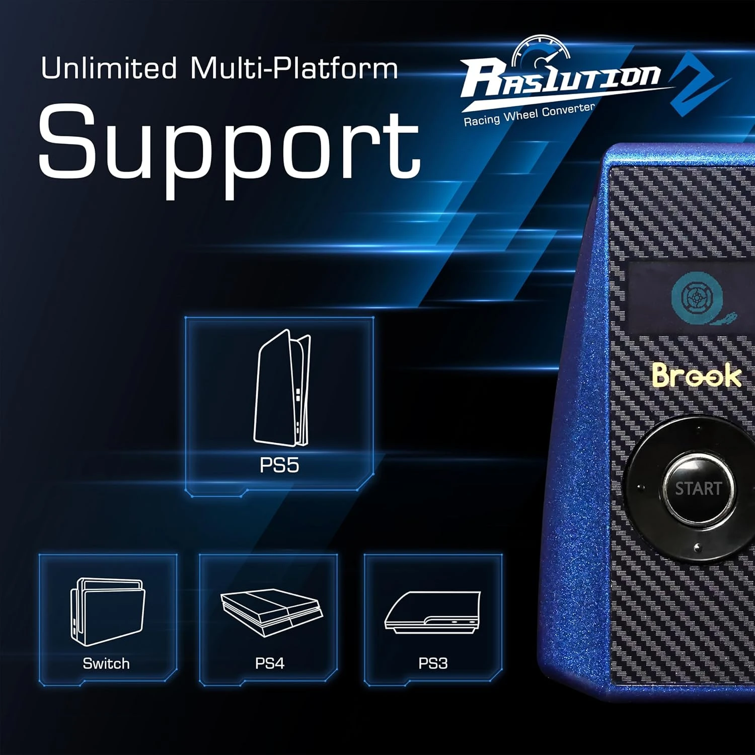 Brook Raslution 2 Racing Wheel Converter Adapter for PS5/PS4/PS3