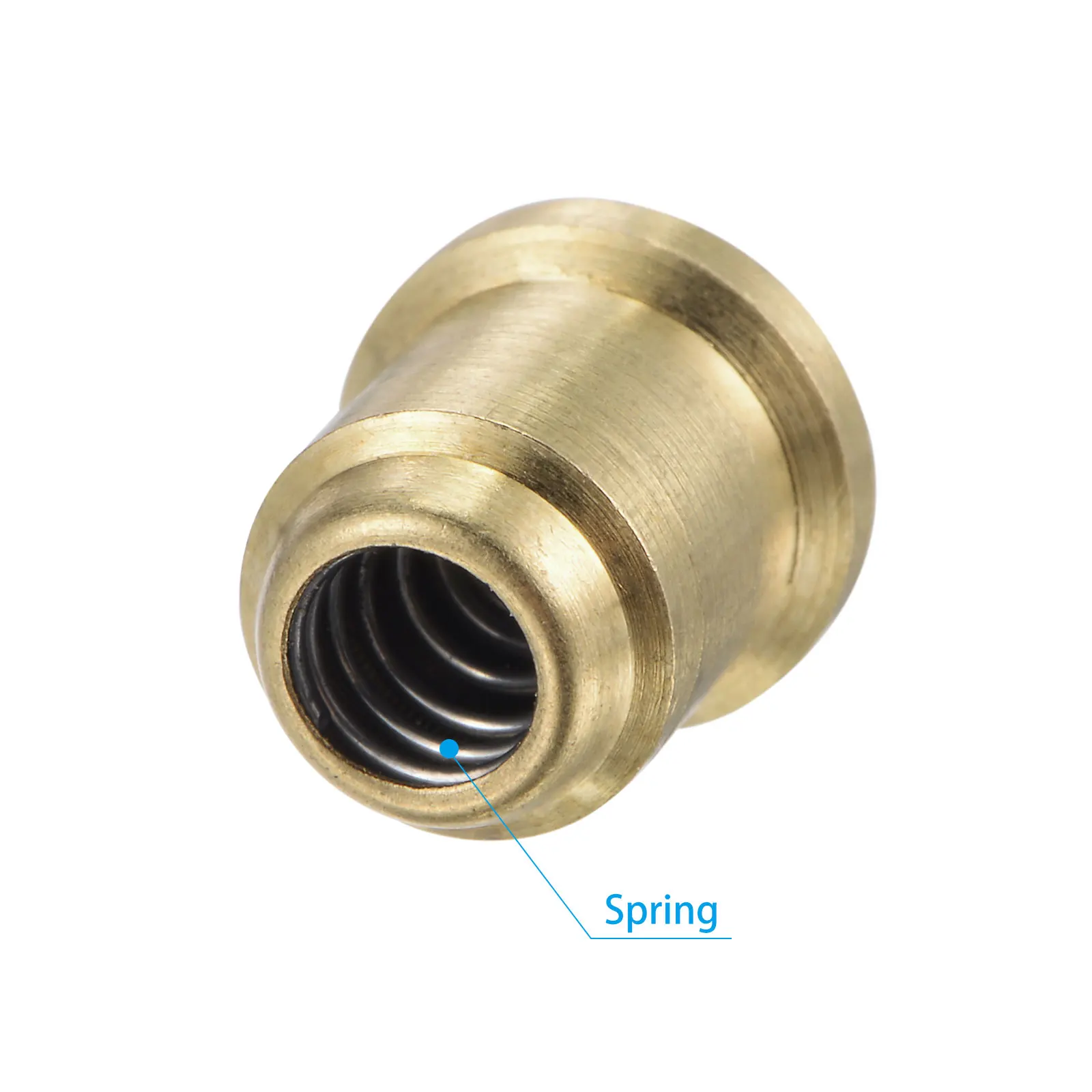 Uxcell 4Pcs Brass Push Button Flange Grease Oil Cup 8mm Ball Oiler for Lubrication System 4