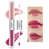 CHARMACY 2 in 1 glitter lip gloss Moisturing longstay duochrome lip glaze 8 color makeup for women 1