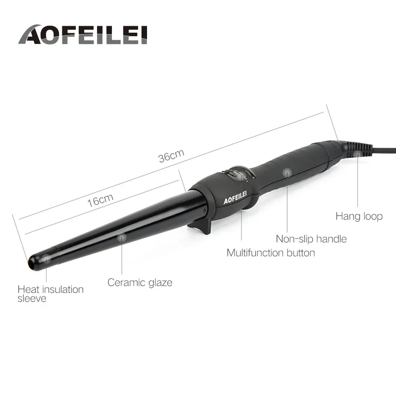 Hair Curler Hair Iron Hair Tools Professional Cone Shape Ceramic Hair Curler Iron Curling Wand Rollers Waver Styling Tools Style Quick Heat Electric Curly