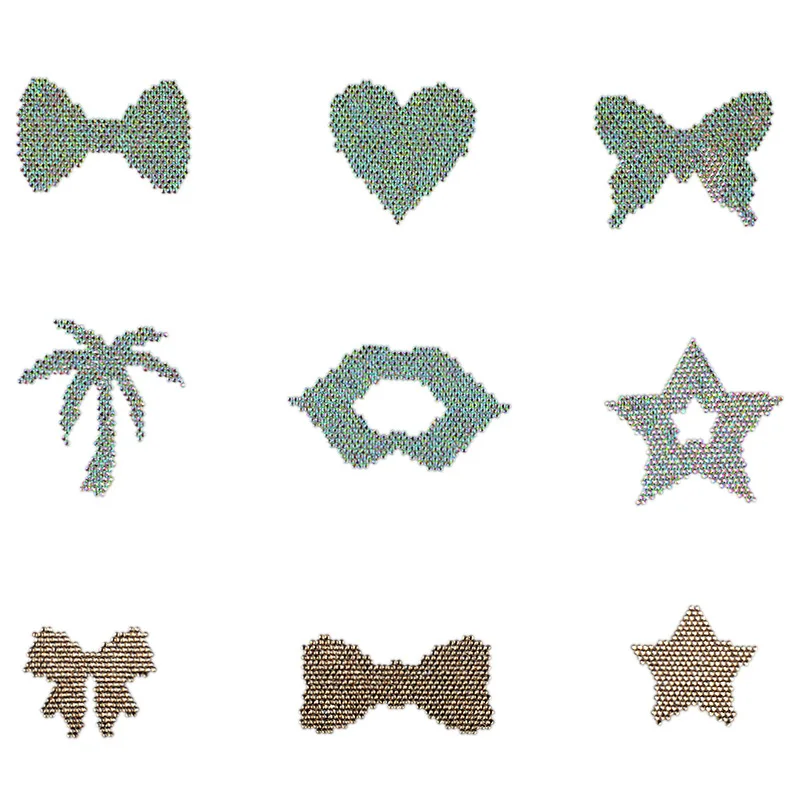 

Self Adhesive Rhinestone Patch Butterfly Heart Shape 5/10 Pieces for DIY Car Phone Apparel Appliques