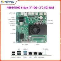 Topton N18 Intel N150 i3-N305 NAS Motherboard 6-Bay 1*10G 2*i226-V 2.5G 3LAN 6*SATA3.0 2*M.2 NVMe 1*DDR5 Firewall ITX Mainboard 1
