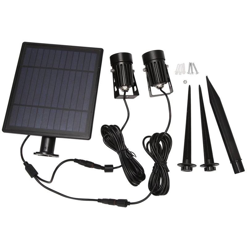 

Solar Spotlights Solar Powered 6W Adjustable Solar Pathway Lights Outdoor Waterproof Courtyard Lamp