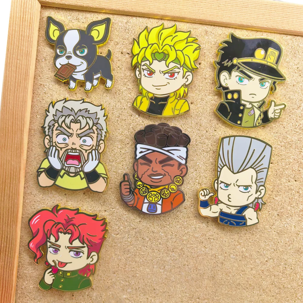 JoJo's Bizarre Adventure Collectible Anime Pins & Brooches Set