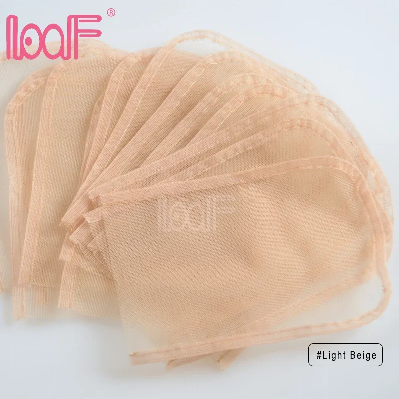 6pcs 4 x 4 inch Swiss Lace Net Base for Making Lace Top Closure Wigs Accessory Light Brown LOOF