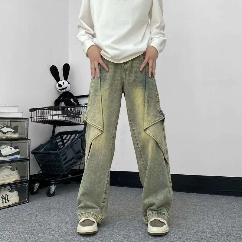 2023 Cyber Y2K Streetwear Vintage Blue Baggy Jeans Pantaloni Uomo Abbigliamento Dritto Donna Old Hip Hop Denim Pantaloni Pantaloni Uomo