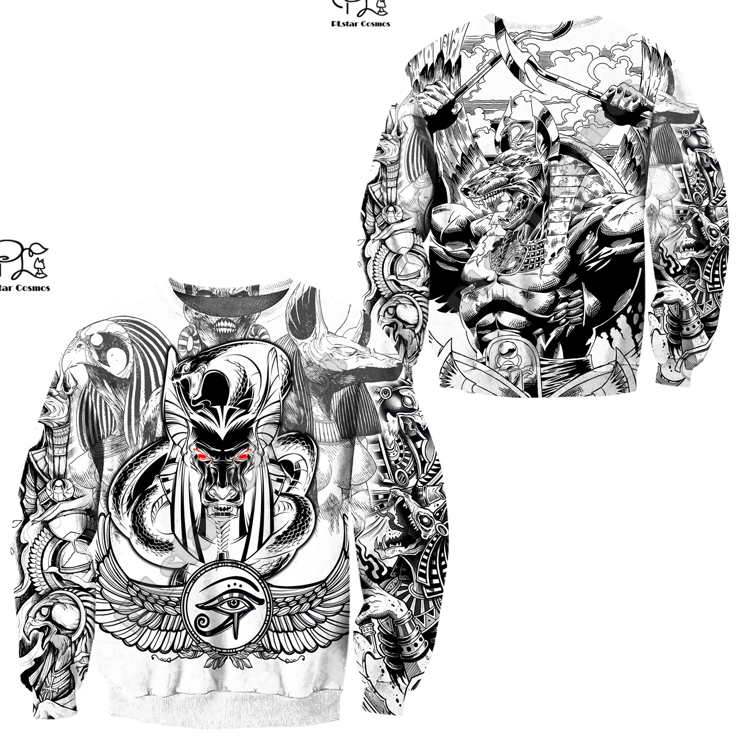 Newest Africa Ancient Egyptian Sphinx Anubis Horus Tattoo Retro Tracksuit 3DPrint Men/Women Streetwear Harajuku Funny Hoodies 25