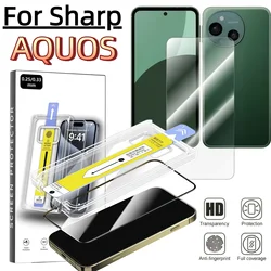 Premium Tempered Glass Screen Protector with Auto Dust Removal and Easy Installation (Sharp AQUOS Sense 6)