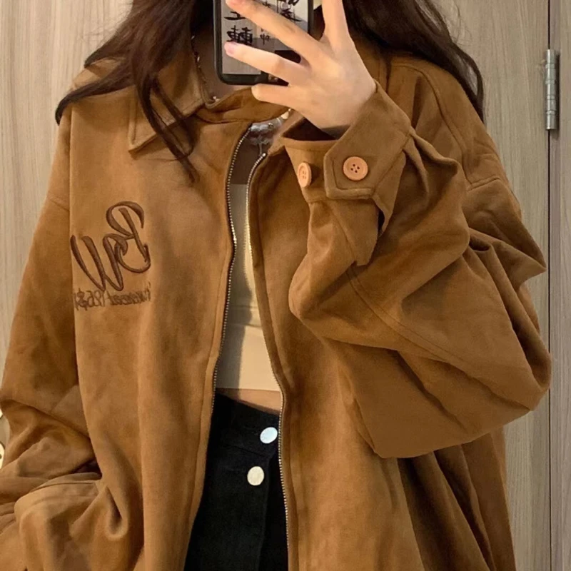 

New Autumn and Winter Baseball Jacket Casual American Street Retro Loose Trend Coat