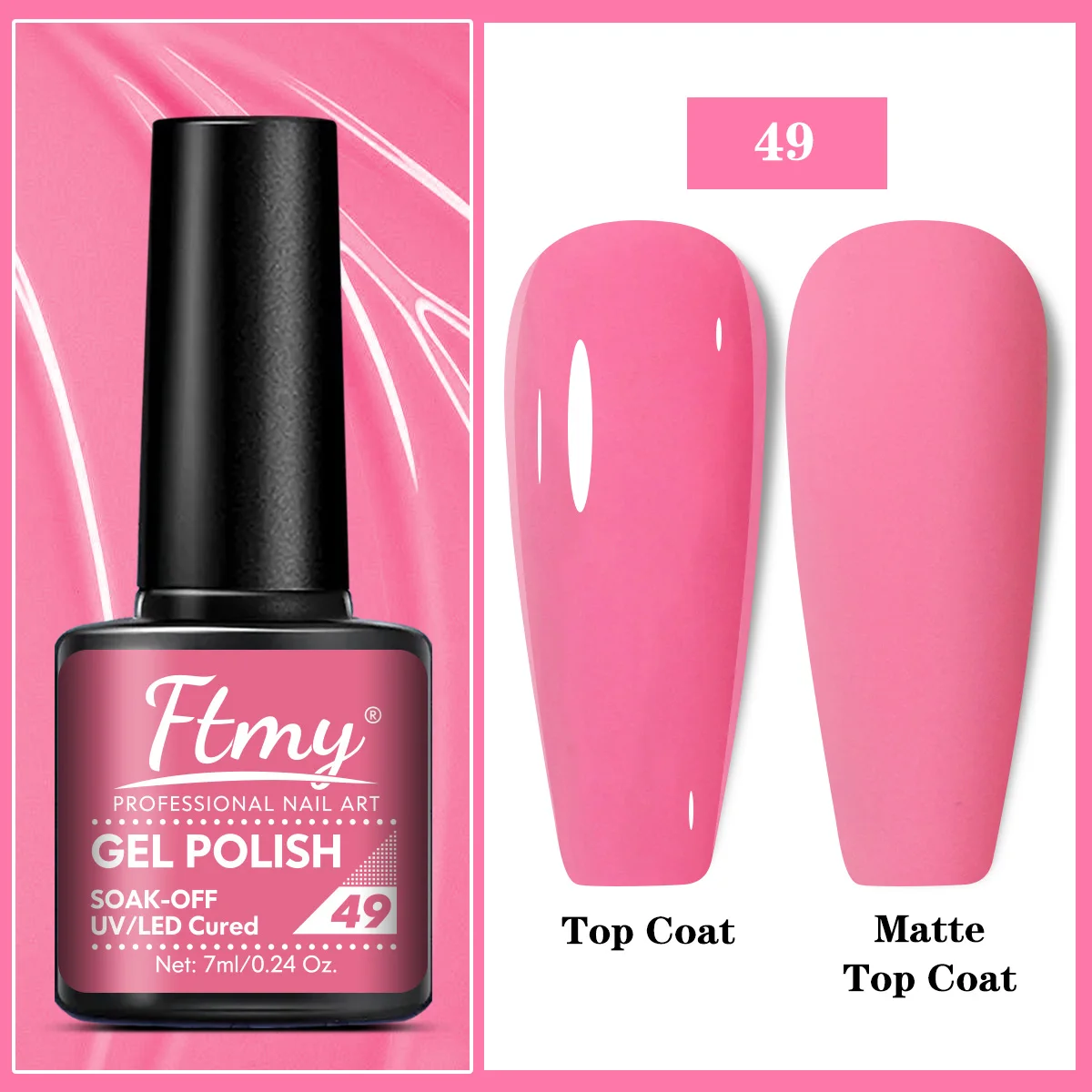 Bright and Vibrant Gel Nail Polish - Ideal for Spring and Summer Manicures - UV/LED Soak Off Varnish