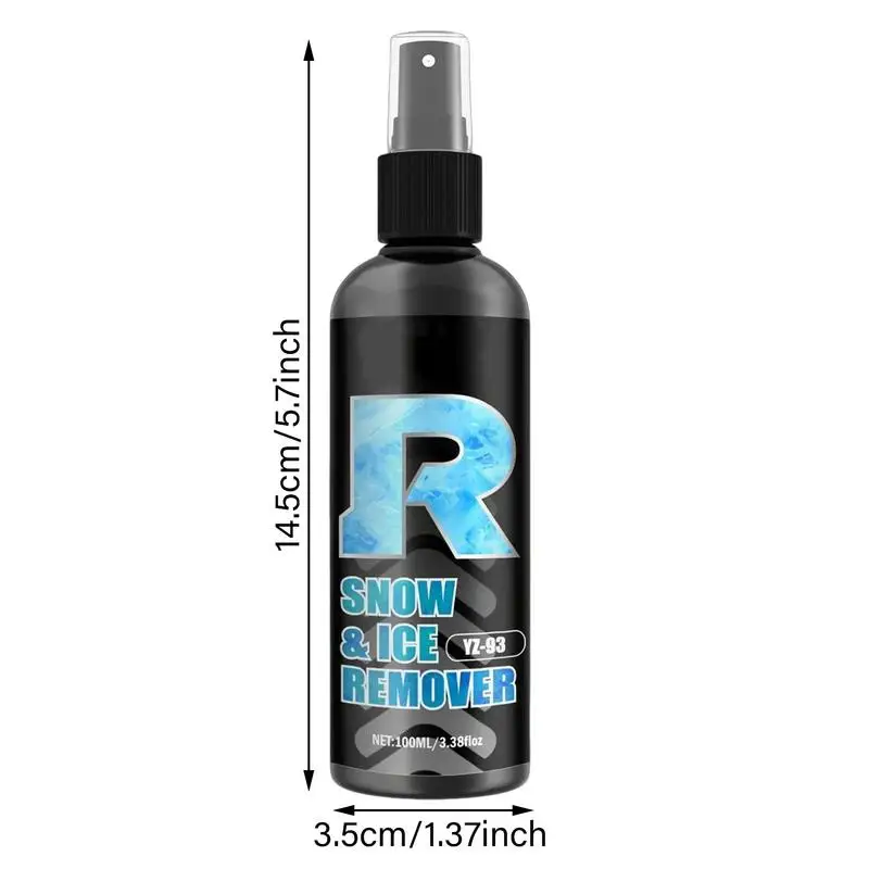 Car Glass Deicer Auto Windshield Defroster Long-lasting Car Ice Remover Agent Ice Remover Melting Spray 100ml For Preventing