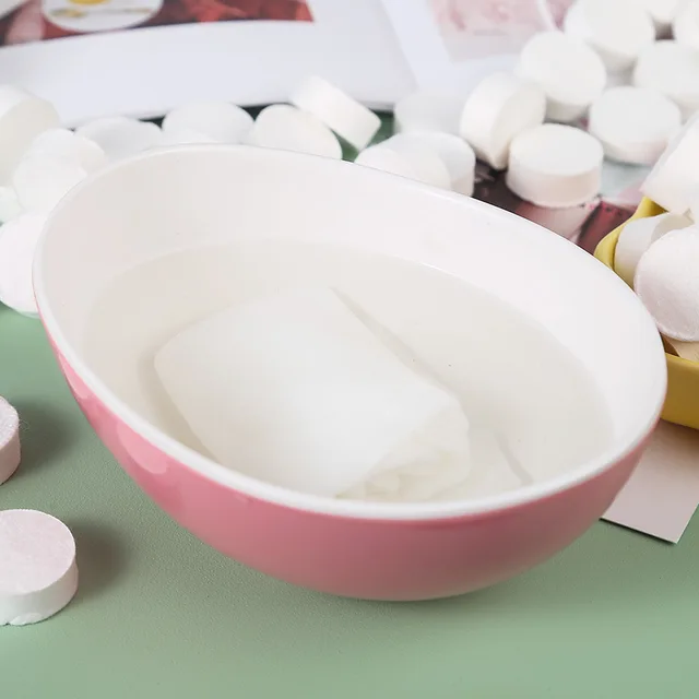 100 Db/Tétel Mini Hordozható Arcápolás Pamut Sűrített Törülköző Szabadtéri Utazási Egészségügyi Sporthorgászat Bbq - Image 2