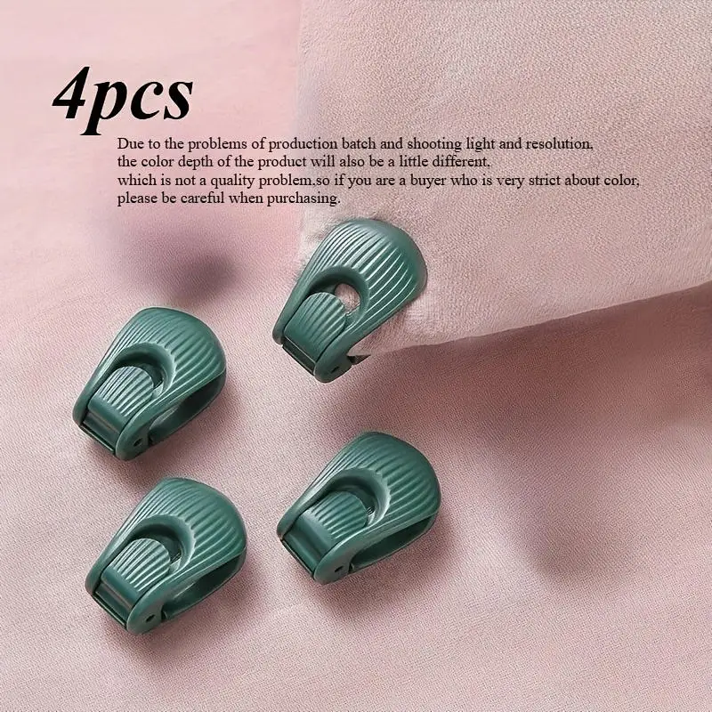 4Pcs 침대 시트 홀더 클립 강력한 그립 논슬립 조절 가능한 고정 장치 매트리스 이불 커버 코너 침실 정리 액세서리