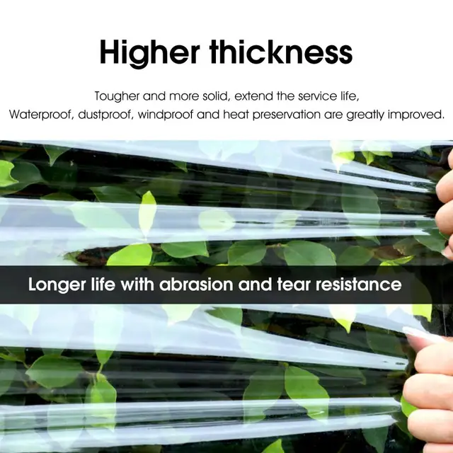 Esőfedelek Eső Tarpaulin Átlátszó Vastag Pvc Magas Szilárdságú Korróziógátló Növény Fedele Kerti Háztartási Árukhoz - Image 3
