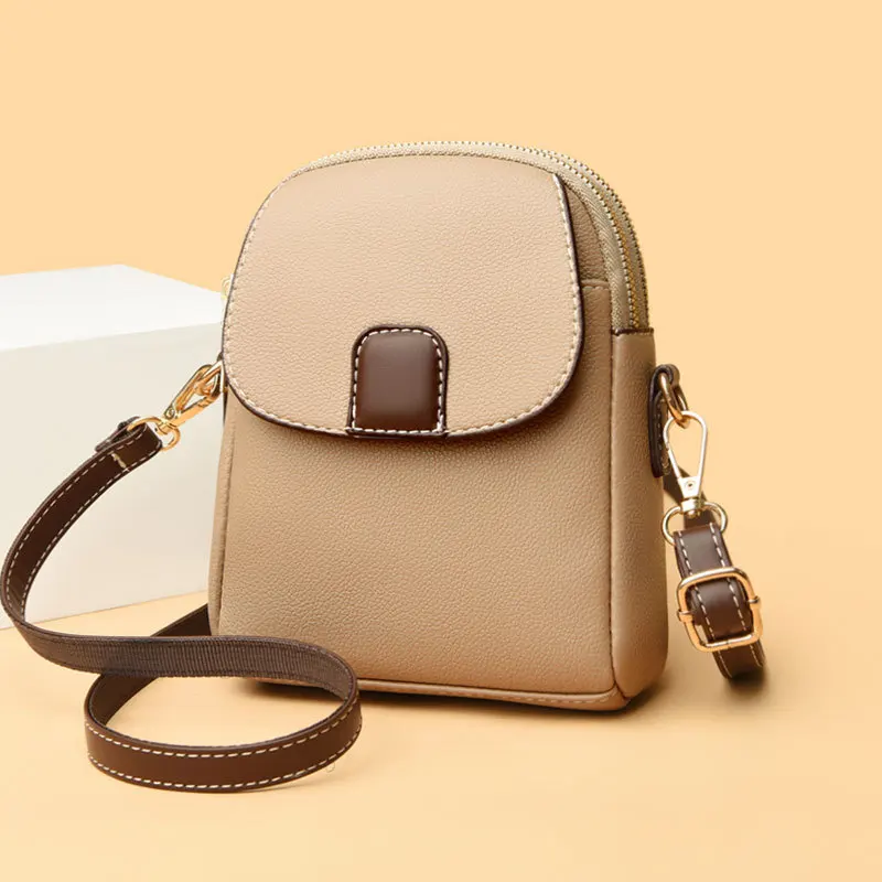 New Fashion Women's Single Shoulder Small Bag Trendy Cell Phone Pouch Soft Leather Versatile Crossbody Bag